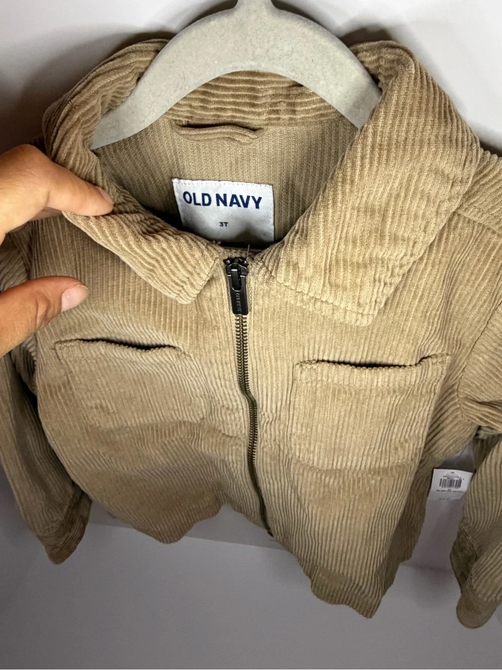 Old Navy Kids Corduroy Zip Jacket in Tan